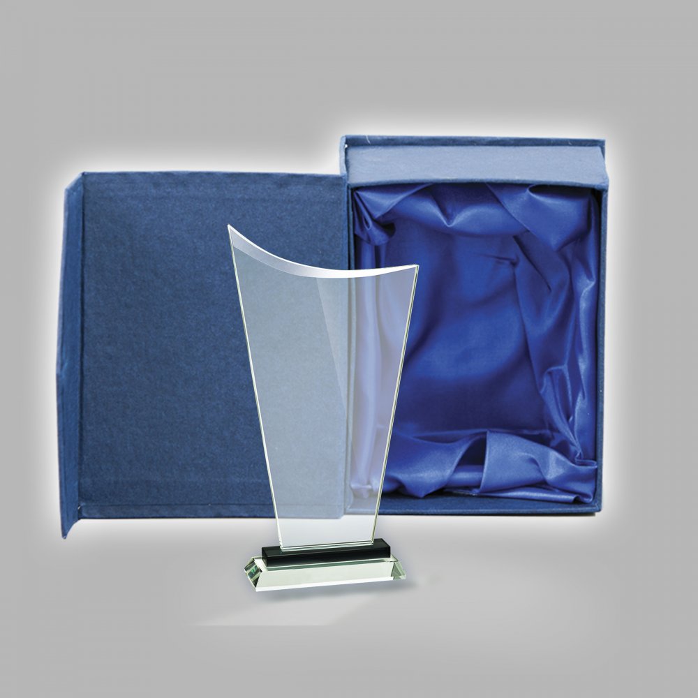 Kristály díj díszdobozban