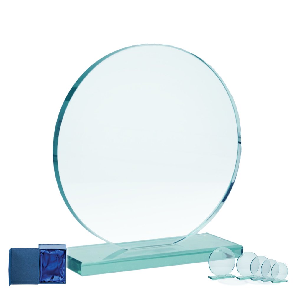 Üveg díj díszdobozban