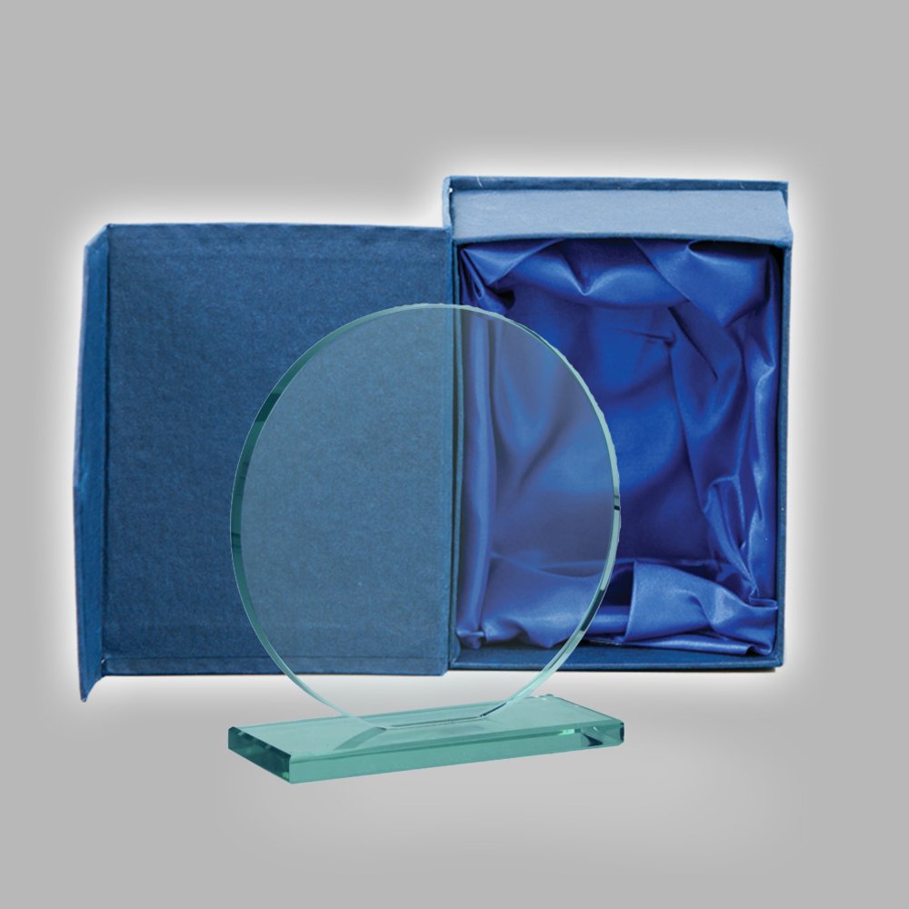 Üveg díj díszdobozban
