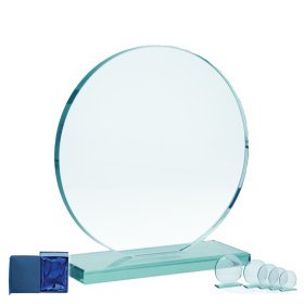 Üveg díj díszdobozban