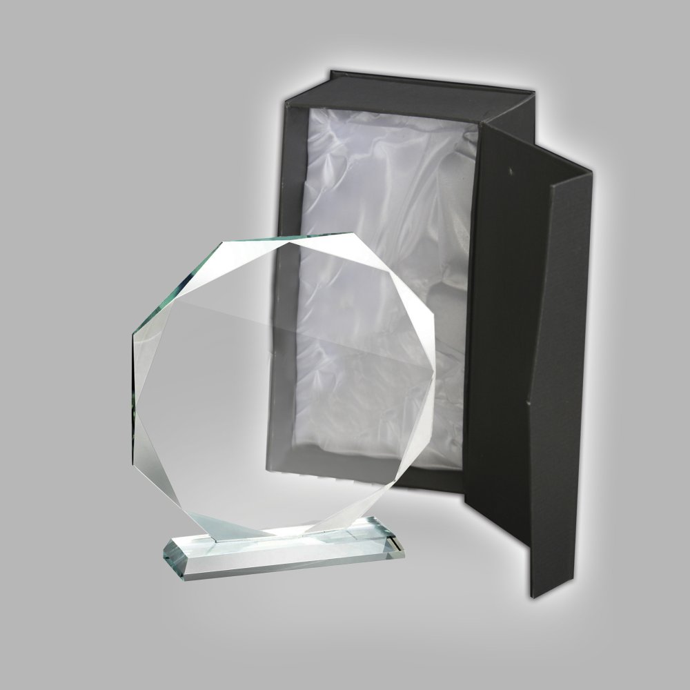 Kristály díj díszdobozzal