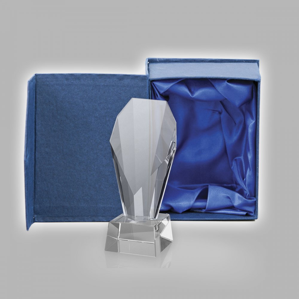 Kristály díj díszdobozban
