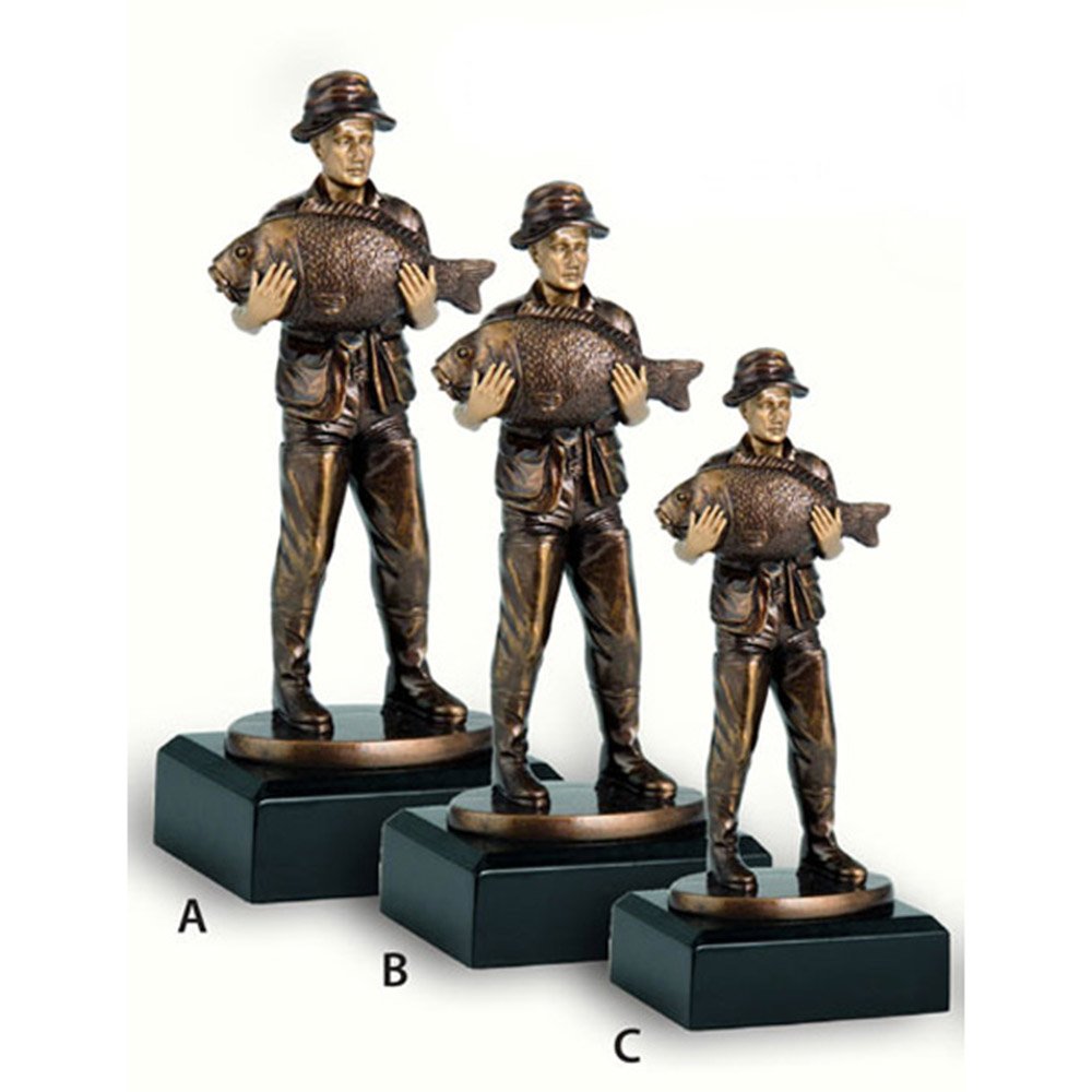 Horgász műgyanta szobor