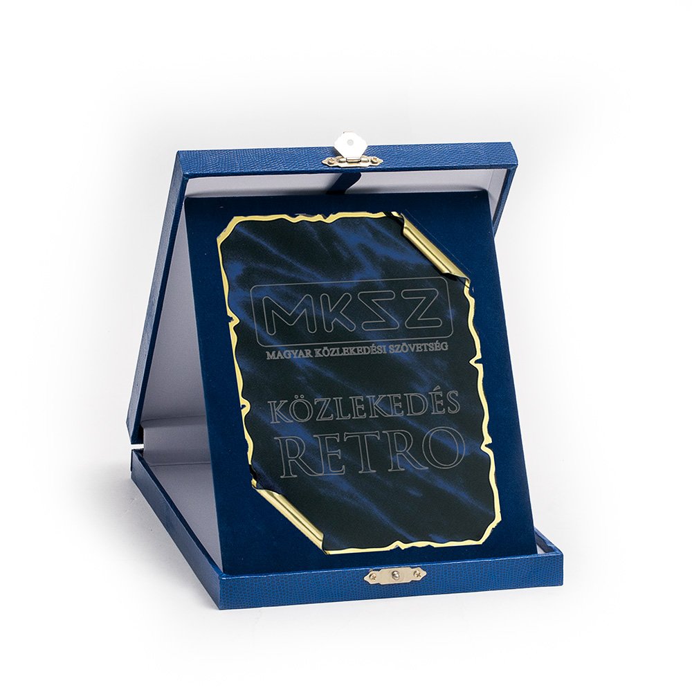 Kék bőr hatású plakett kombináció