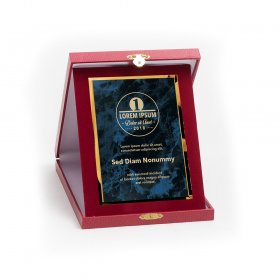 Piros bőr hatású plakett kombináció