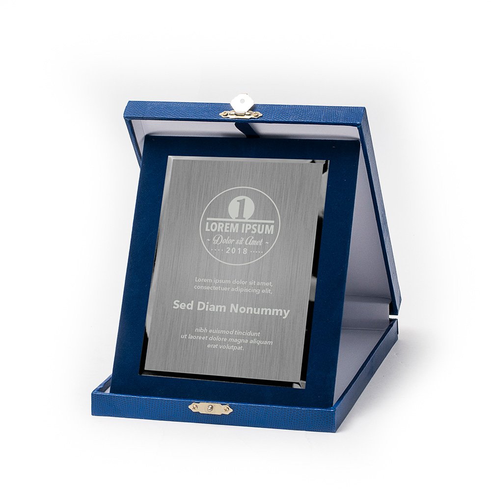 Kék bőr hatású plakett kombináció