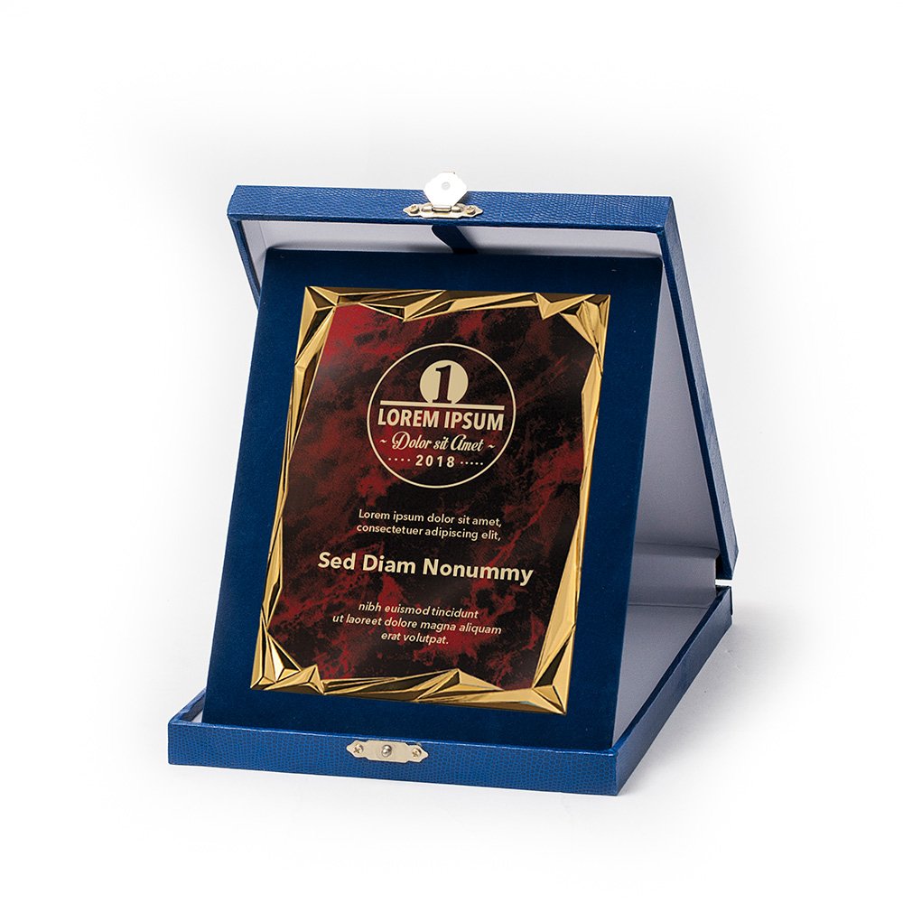 Kék bőr hatású plakett kombináció