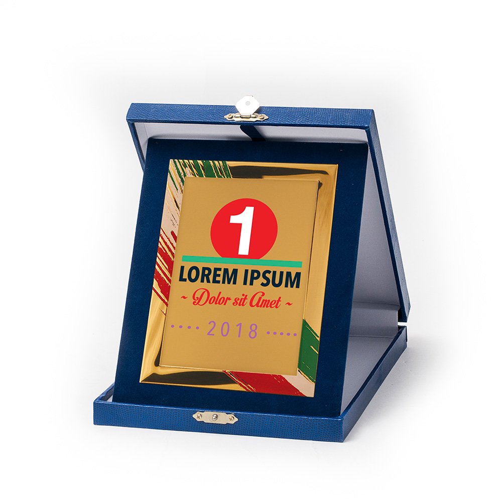 Kék bőr hatású plakett kombináció