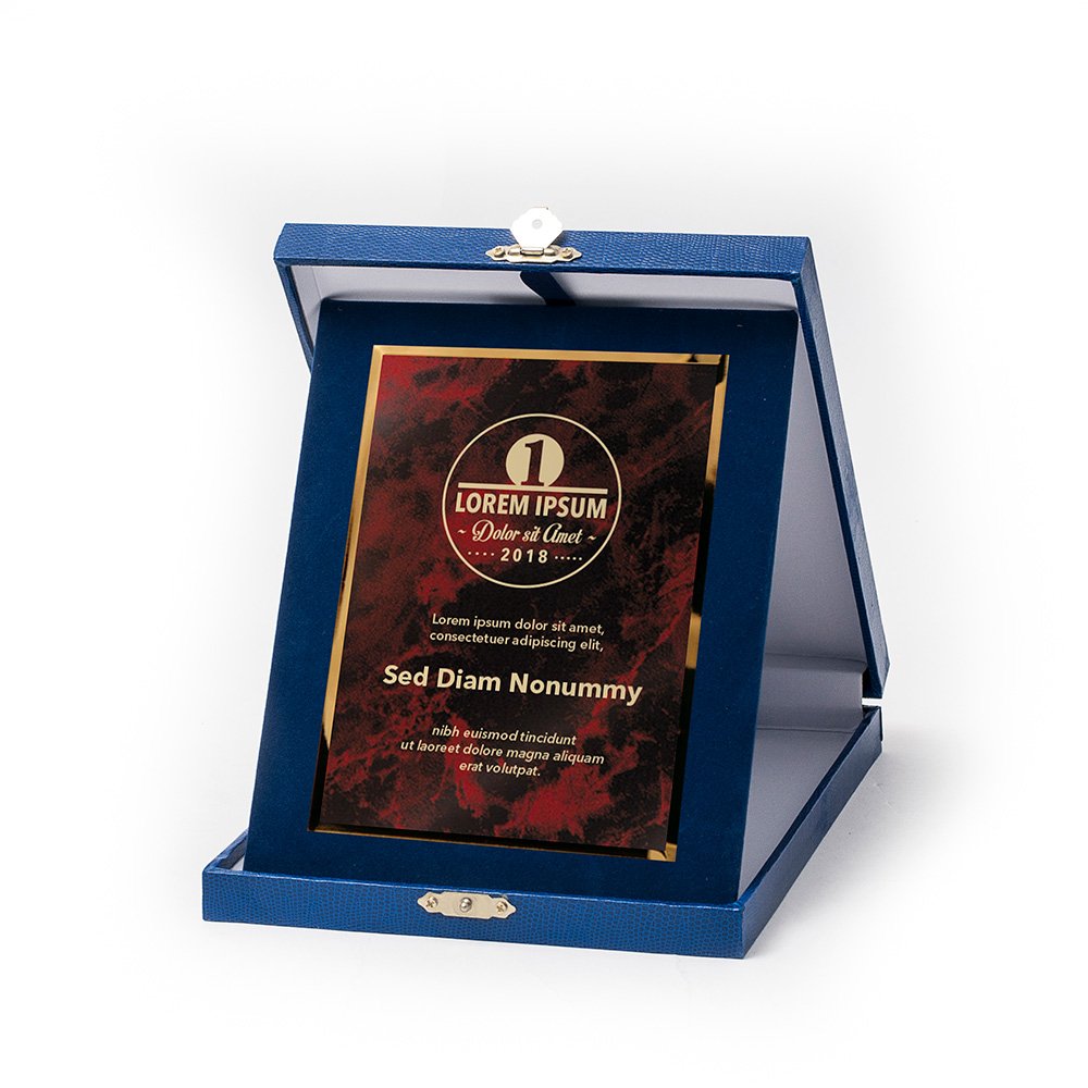 Kék bőr hatású plakett kombináció