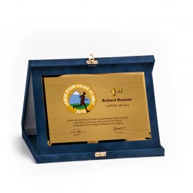 Kék plüss plakett kombináció