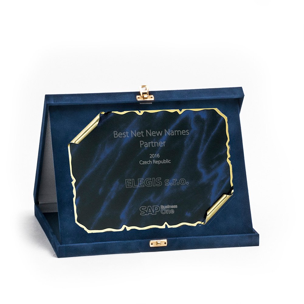 Kék plüss plakett kombináció