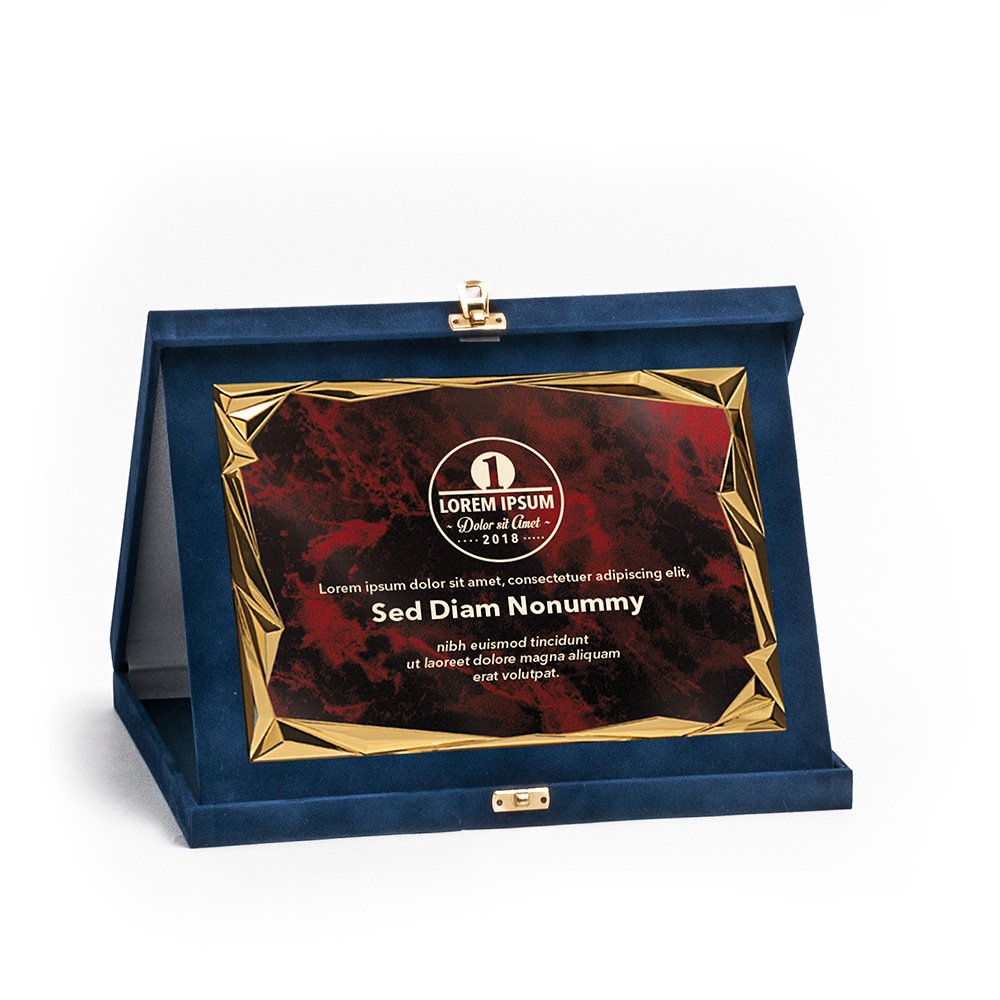 Kék plüss plakett kombináció