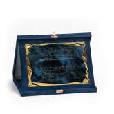             Kék plüss plakett kombináció
        