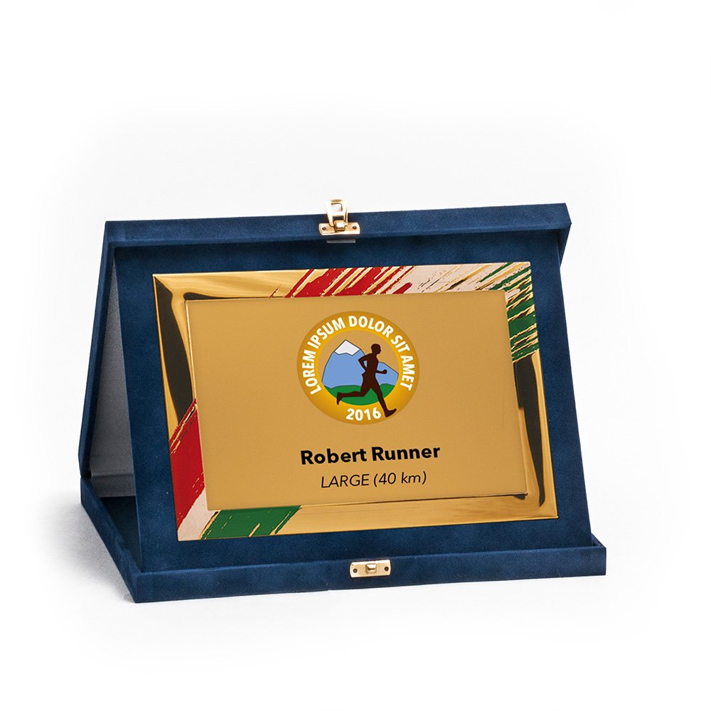 Kék plüss plakett kombináció