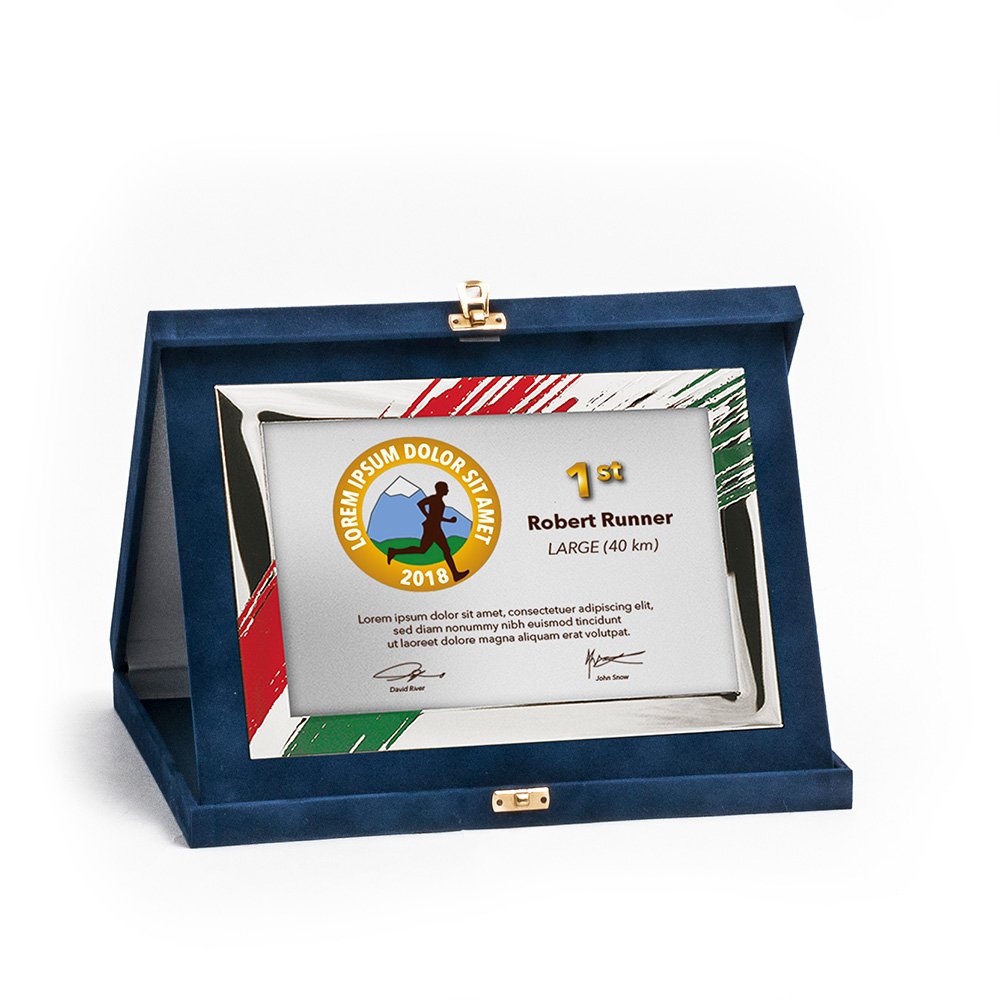 Kék plüss plakett kombináció