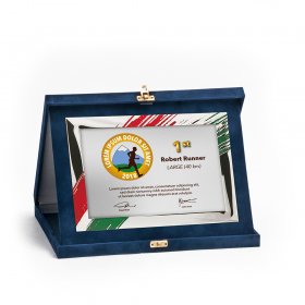 Kék plüss plakett kombináció