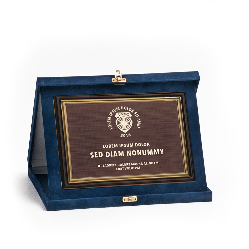 Kék plüss plakett kombináció