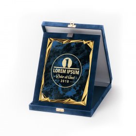 Kék plüss plakett kombináció