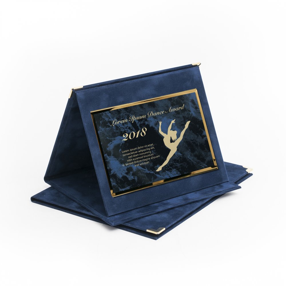 Kék plüss plakett kombináció