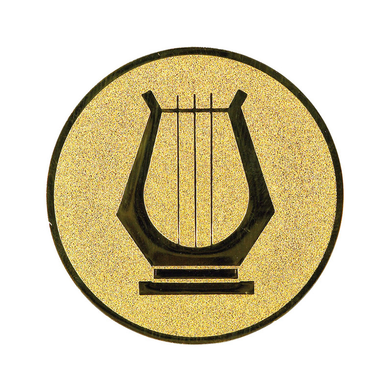 Zene (hárfa) érembetét