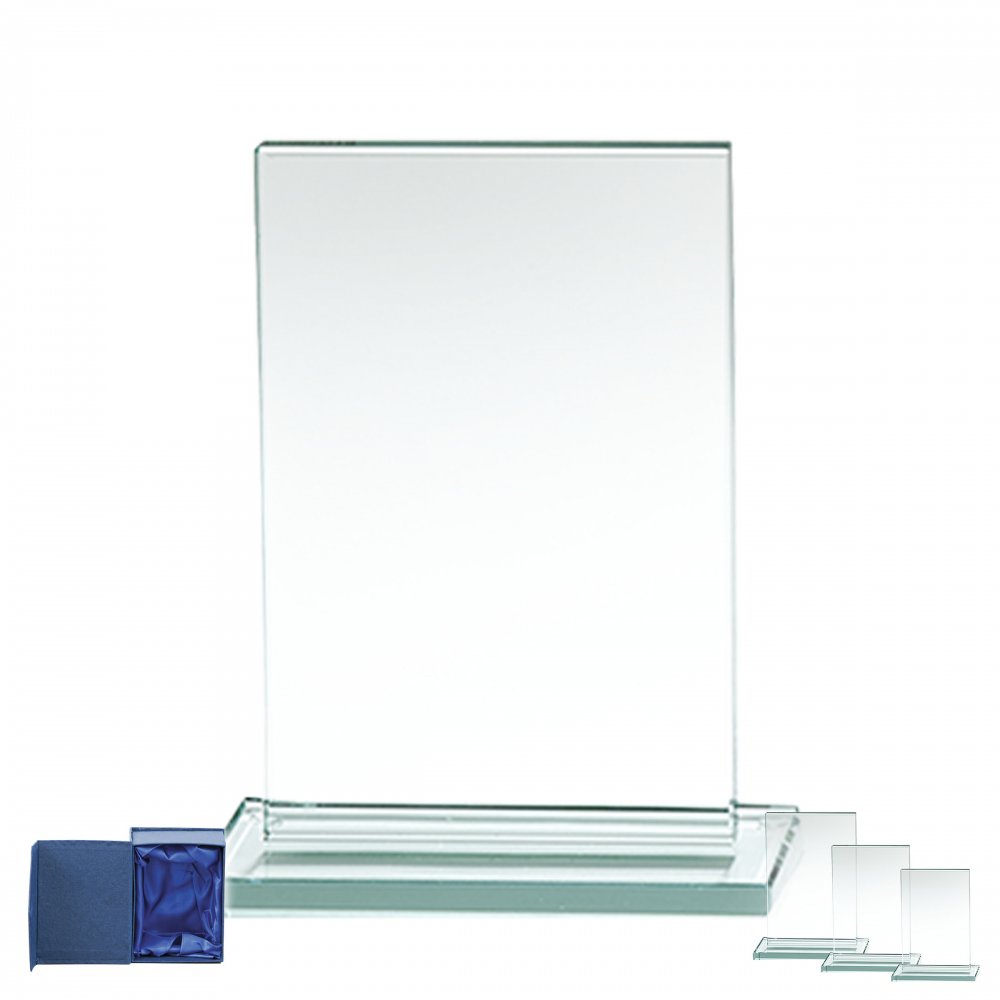 Üveg díj díszdobozban