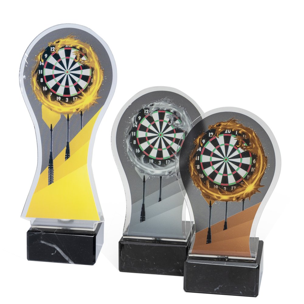 Darts akril díj