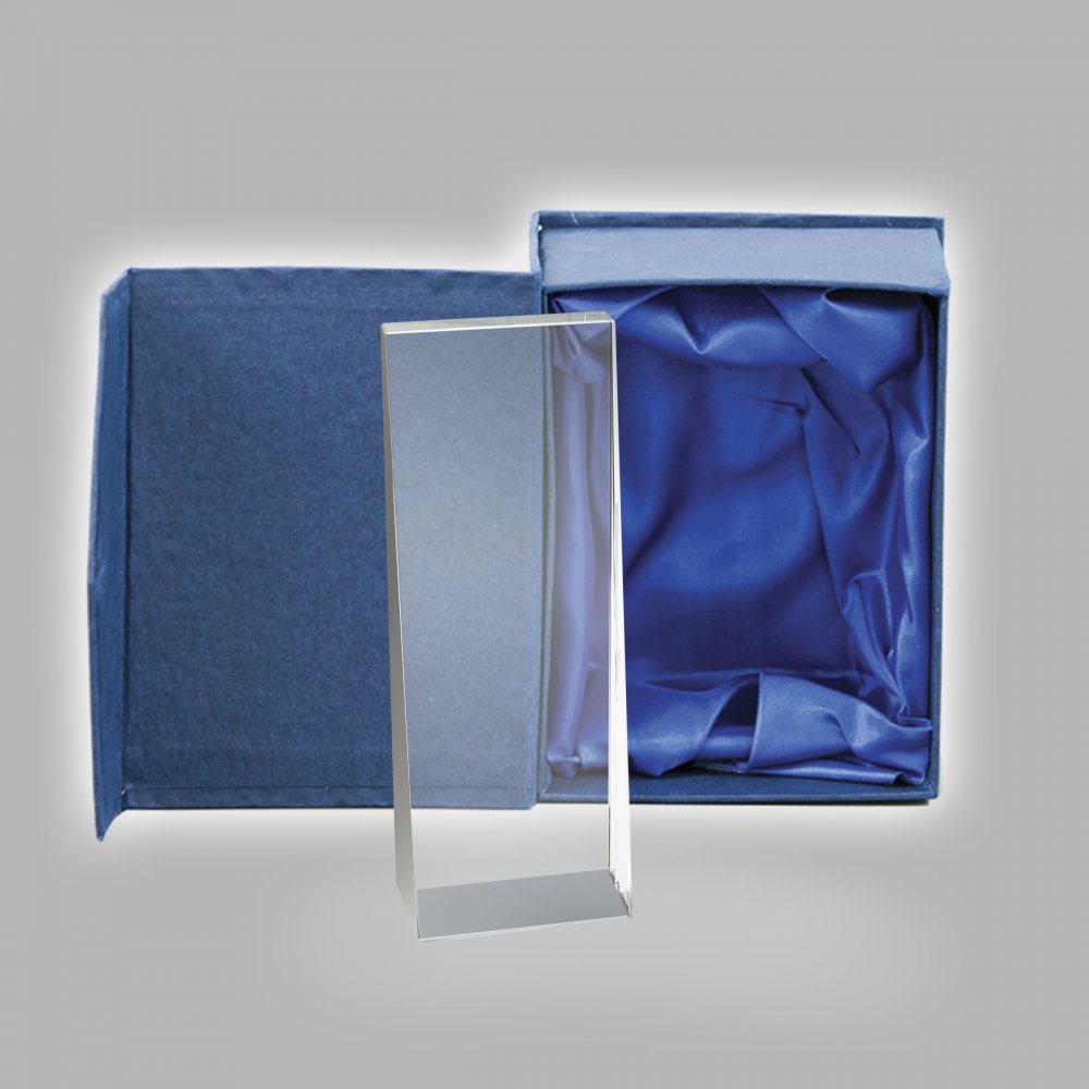 Kristály díj díszdobozzal