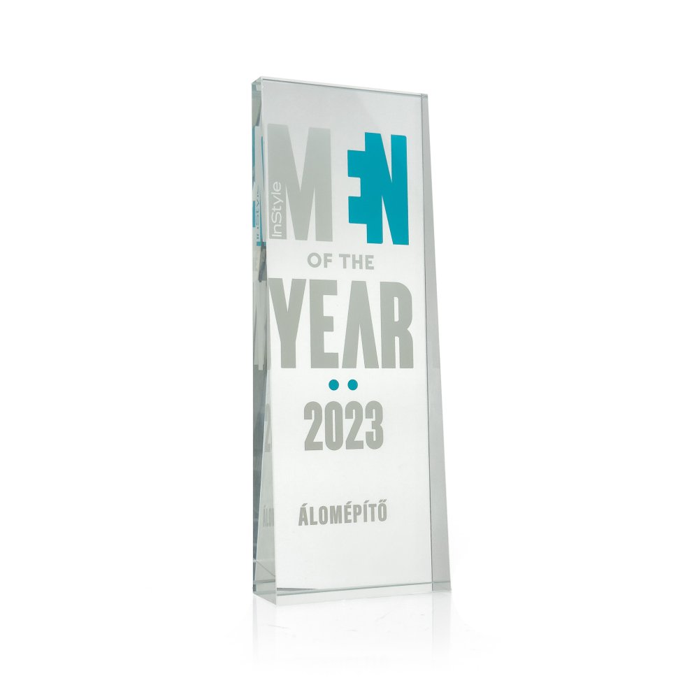 Kristály díj díszdobozzal