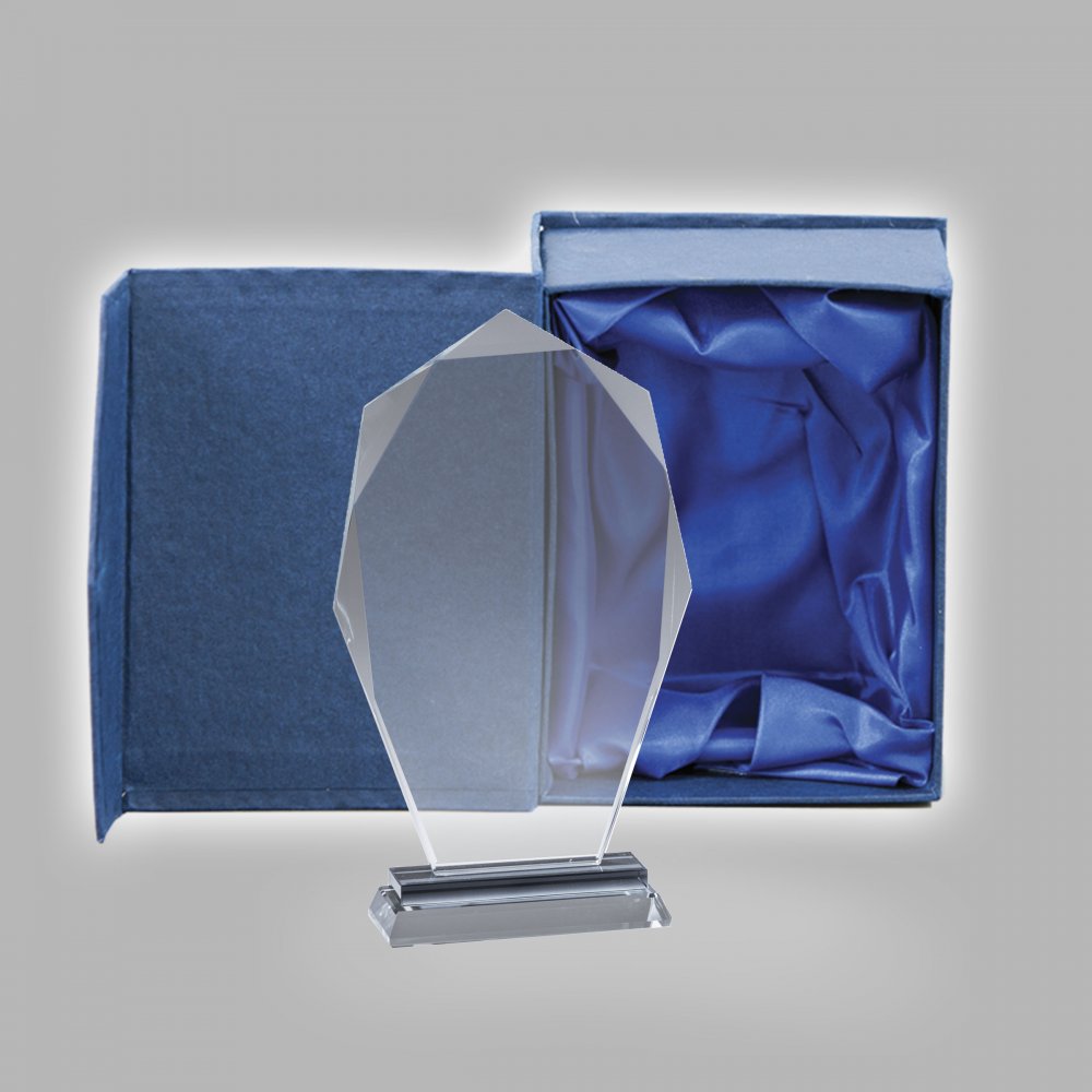 Kristály díj díszdobozban