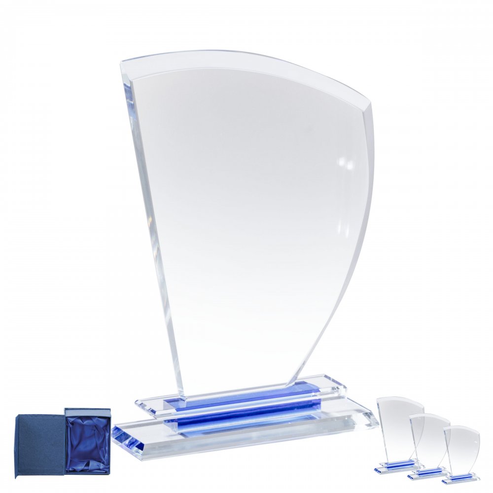 Kristály díj díszdobozzal