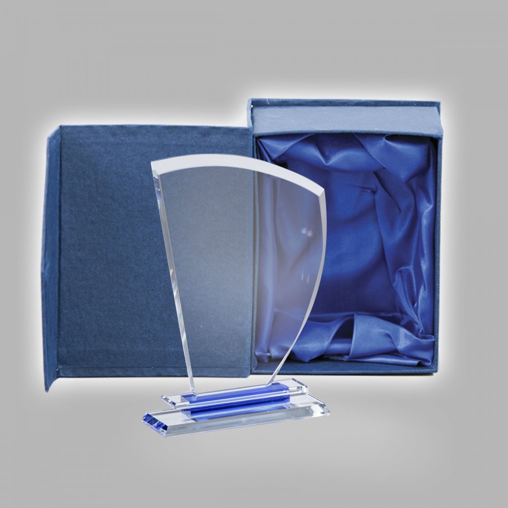 Kristály díj díszdobozzal