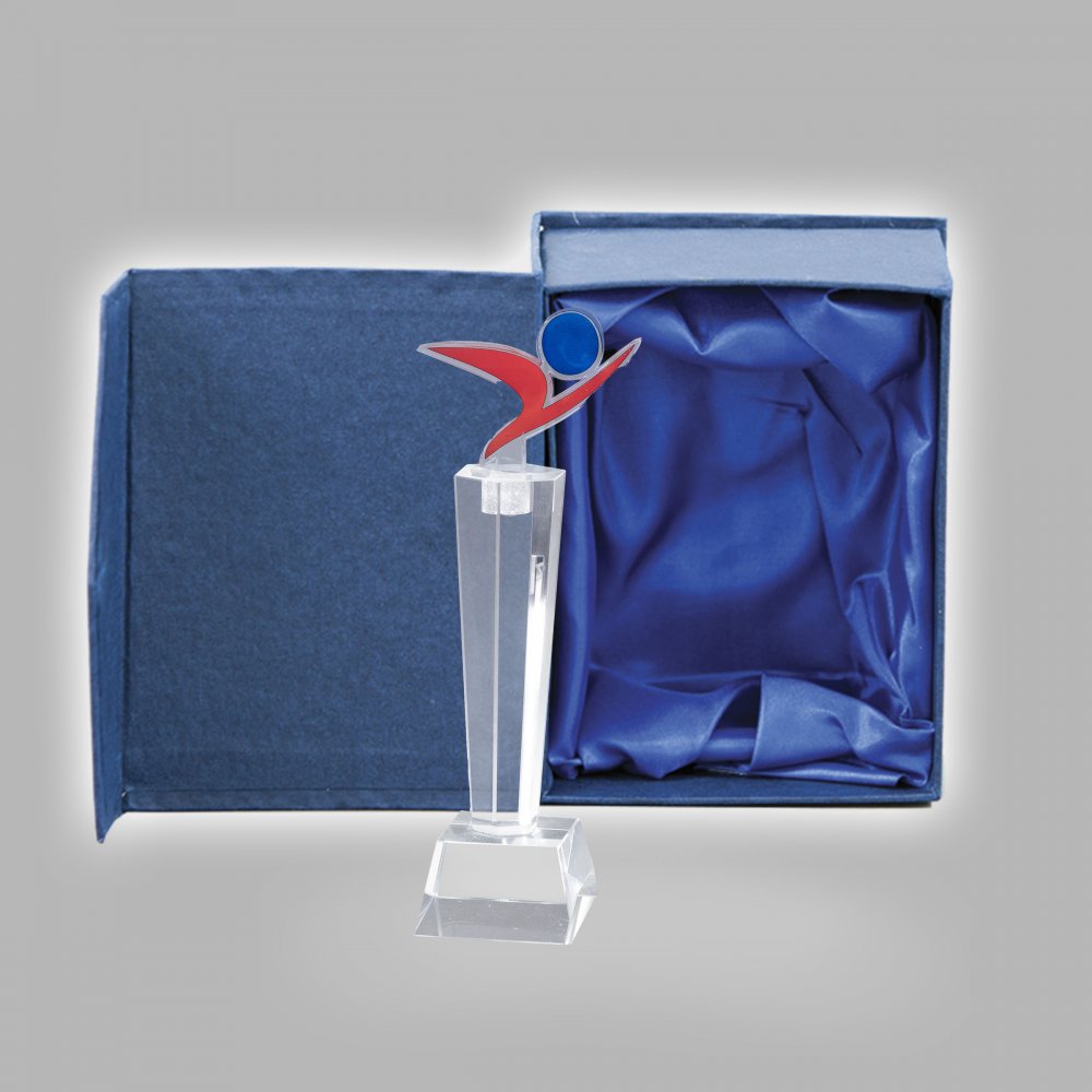 Kristály díj díszdobozban