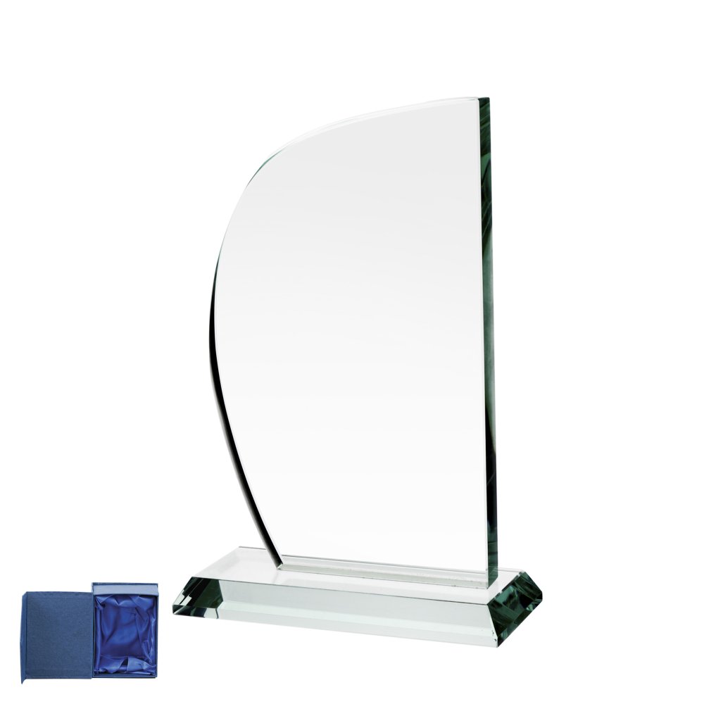 Üveg díj díszdobozzal