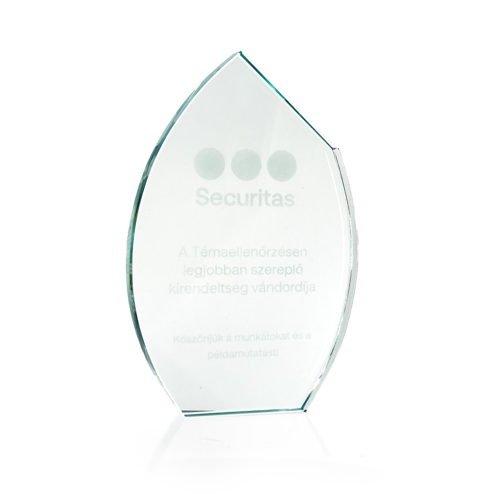 Kristály díj díszdobozzal