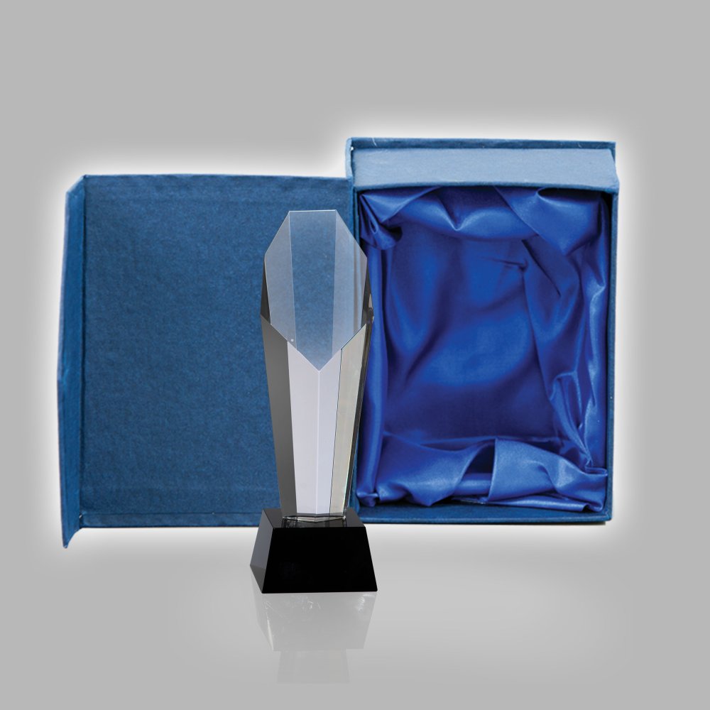 Kristály díj díszdobozban