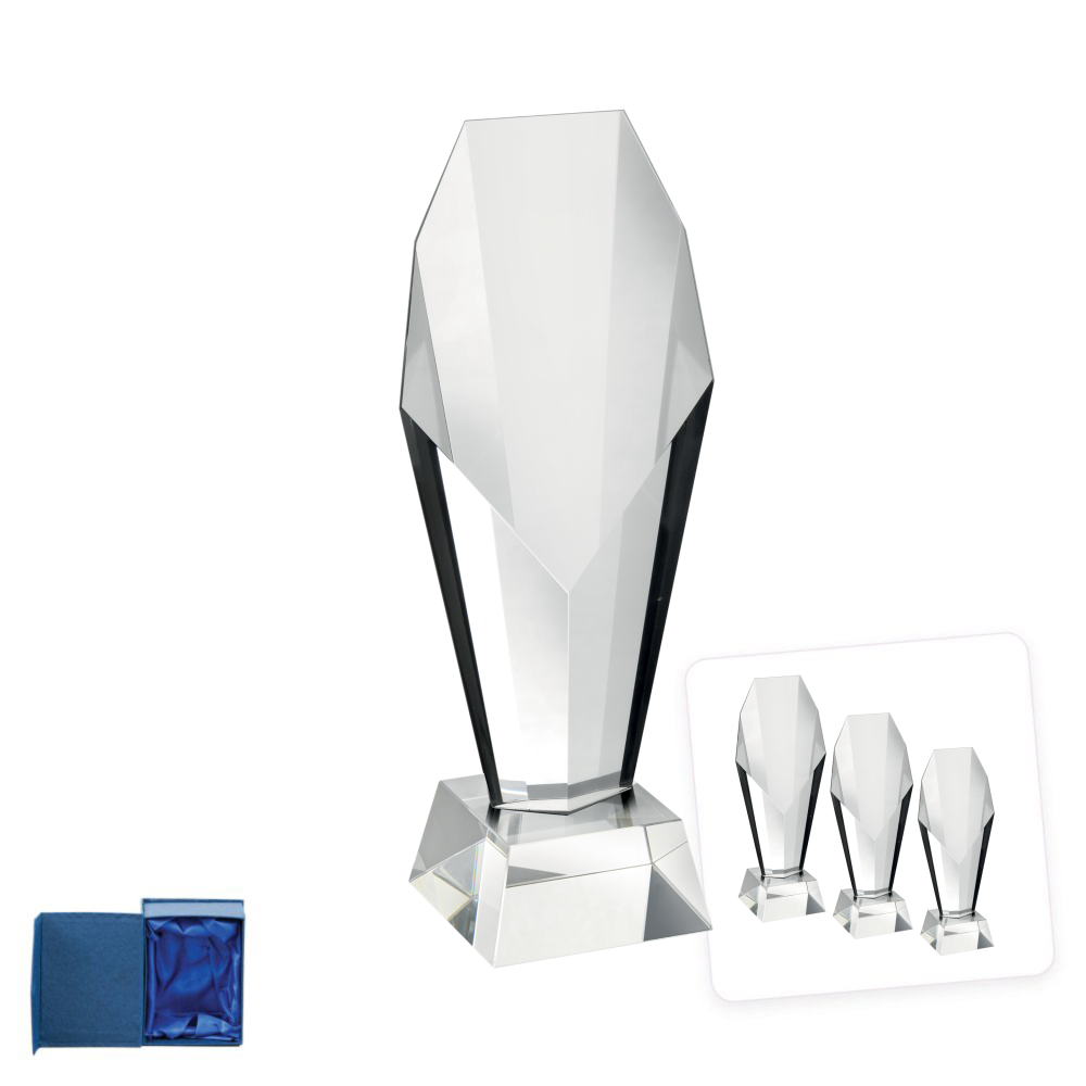 Kristály díj díszdobozzal