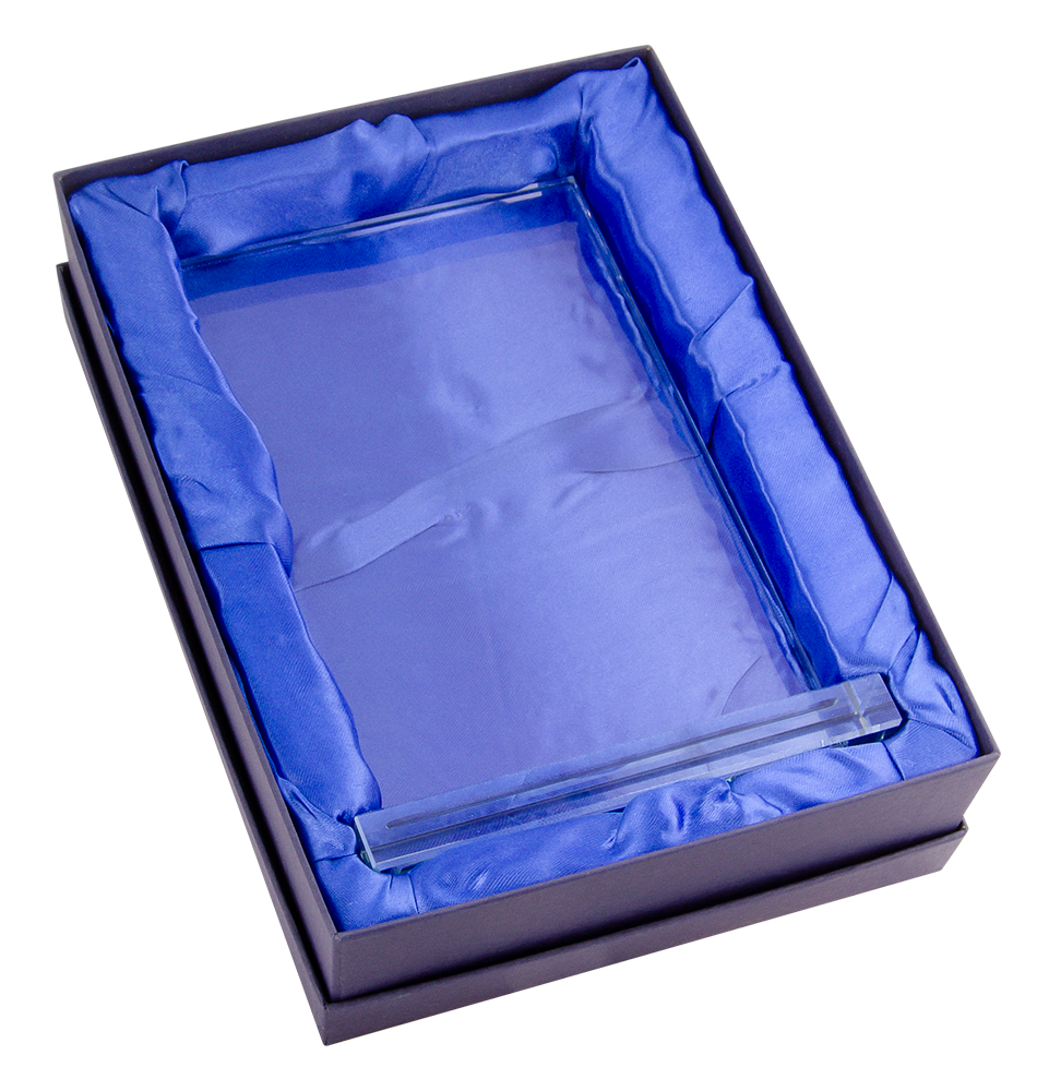 Kristály díj díszdobozzal